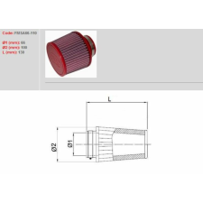 BMC Légszűrő Kúpos Ø66mm - FMSA66-110 egyéb motorkerékpár alkatrész