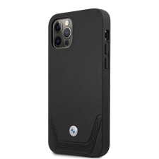 BMW Apple iPhone 12/12 Pro BMW BMHCP12MRSWPK Bőr Hátlap - Fekete tok és táska