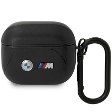 BMW BMA322PVTK AirPods 3 gen tok fekete bőr ívelt vonalú fülhallgató, fejhallgató tok