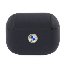 BMW BMAPSSLNA AirPods Pro kék valódi bőr ezüstszínű logós tok audió kellék