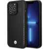 BMW BMHCP14L22RFGK iPhone 14 Pro 6.1" Fekete Bőr Gyémánt Mintás Tok (BMHCP14L22RFGK)