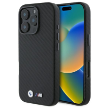 BMW BMHCP16X23PUFWC Carbon Wrapped Metal keménytok iPhone 16 Pro Max - fekete tok és táska