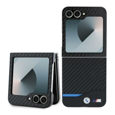 BMW BMHCZF622NBCK Carbon Blue Line tok Samsung Galaxy Z Flip6 F741 - fekete tok és táska