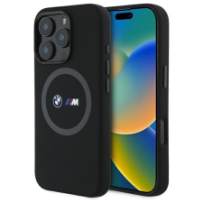 BMW BMHMP16L23SROK M Silicone Printed Ring MagSafe-kompatibilis keménytok iPhone 16 Pro - fekete tok és táska