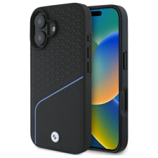 BMW BMHMP16S23RDCLK Sign Leather Textured And Line MagSafe tok iPhone 16 - fekete tok és táska