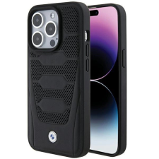 BMW bőrülés mintás tok iPhone 15 Pro Max - fekete tok és táska