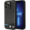 BMW Etui BMW BMHCP13X22NBCK iPhone 13 Pro Max 6.7" fekete bőr keménytok Carbon