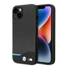 BMW Leather Carbon Apple iPhone 14 Plus hátlap tok, fekete tok és táska