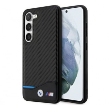BMW Leather Carbon Samsung S23+ hátlap tok fekete (BMHCS23M22NBCK) tok és táska
