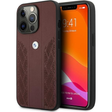 BMW Leather Curve Perforate Apple iPhone 13 Pro hátlap tok, piros (BMW210RED) tok és táska