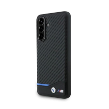 BMW M PU Carbon Blue Line tok Samsung Galaxy A56 készülékhez fekete tok és táska