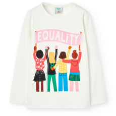 boboli EQUALITY ekrü póló, felső 13-14 év (158-164 cm)