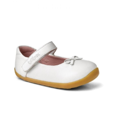 Bobux Fehér pántos, masnis nyitott tipegő kiscipő - 18 (9-15 hó) gyerek cipő