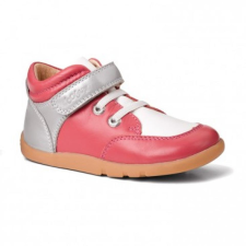 Bobux Rózsaszín-fehér magasszárú tépőzáras kiscipő - 27 (3-4 éves) gyerek cipő