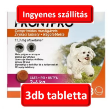 Boehringer Ingelheim FRONTPRO® rágótabletta kutyáknak (2–4 kg) 11,3 mg; (3db tabletta ) . A fotó illusztráció élősködő elleni készítmény kutyáknak