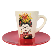 BögeManufaktúra Frida Kahlo bögre és reggeliző tányér tányér és evőeszköz