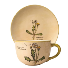 BögeManufaktúra Gyermekláncfű Jumbo bögre és reggeliző tányér bögrék, csészék