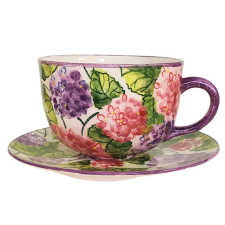 BögeManufaktúra Hortenzia jumbó bögre és reggeliző tányér bögrék, csészék