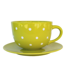 BögeManufaktúra Jumbo bögre és reggeliző tányér neon zöld bögrék, csészék