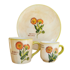 BögeManufaktúra Orvosi Körömvirág Reggeliző szett bögrék, csészék