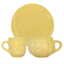 BögeManufaktúra Reggeliző szett pasztell sárga bögrék, csészék