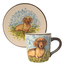 BögeManufaktúra Tacskó barna kutyás bögre és reggeliző tányér bögrék, csészék