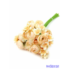  Boglárka 5 szálas köteg apró virágokkal 29 cm - Krém dekoráció