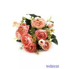  Boglárka csokor 7+3 fejes 30 cm - Rózsaszín dekoráció