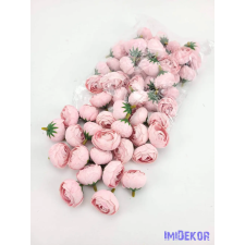  Boglárka fej selyemvirág fej 3 cm - Rózsaszín dekorációs kellék