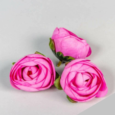  Boglárka fej selyemvirág fej 4,5 cm - Sötét Rózsaszín dekorációs kellék