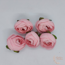  Boglárka selyem virágfej - 4,5 cm - rózsaszín dekorációs kellék