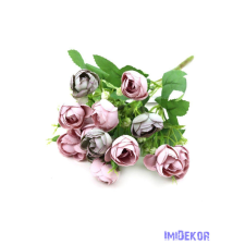  Boglárka vegyes színű kis csokor 31cm 362 - Lila-Szürke dekorációs kellék