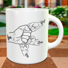  Bögre gyerekek nevével - Apa gyerekei bögrék, csészék