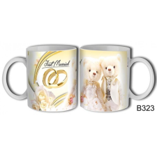  Bögre, Just Married, esküvői maci pár ajándéktárgy