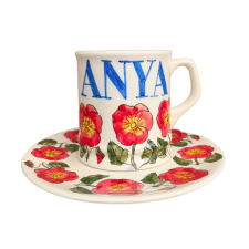 Bögre Manufaktúra Anya Piros Árvácska bögre  és reggeliző tányér bögrék, csészék