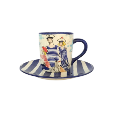 Bögre Manufaktúra Család matróz bögre és reggeliző tányér bögrék, csészék