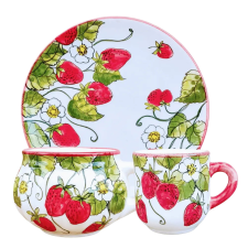 Bögre Manufaktúra Epres készlet csuporral bögrék, csészék