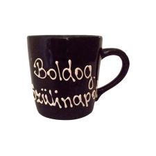 Bögre Manufaktúra Feliratos neves Szív Bögre fekete bögrék, csészék