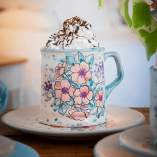 Bögre Manufaktúra Hajnali vadvirág bögre és reggeliző tányér bögrék, csészék