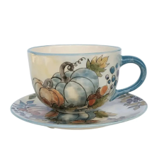 Bögre Manufaktúra Kék tökös jumbó bögre  és reggeliző tányér bögrék, csészék