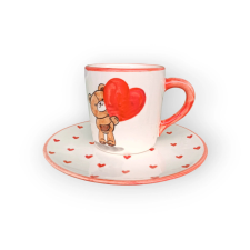 Bögre Manufaktúra Macis Szeretlek bögre Reggeliző tányérral bögrék, csészék