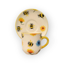 Bögre Manufaktúra Méhecskés kávés bögre és kistányér bögrék, csészék