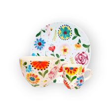 Bögre Manufaktúra Mese virágos reggeliző készlet kis jumbóval bögrék, csészék