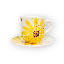 Bögre Manufaktúra Napfényes kávés bögre kistányérral bögrék, csészék