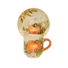 Bögre Manufaktúra Narancs tökös kávés bögre és kistányér bögrék, csészék