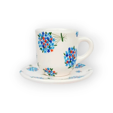 Bögre Manufaktúra Nefelejcs kávés bögre kistányérral bögrék, csészék