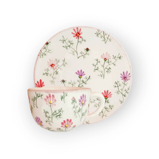 Bögre Manufaktúra Pille virág jumbó bögre  és reggeliző tányér bögrék, csészék