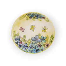 Bögre Manufaktúra Reggelizős tányér Kékek és pillangós virágos bögrék, csészék