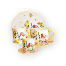 Bögre Manufaktúra Tavaszi madárkás reggeliző nagy szett bögrék, csészék