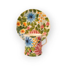 Bögre Manufaktúra Virágos bögre és reggeliző tányér FL002 - mezei virágok bögrék, csészék